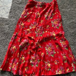 & Other Stories Midi Floral Skirt Sz8